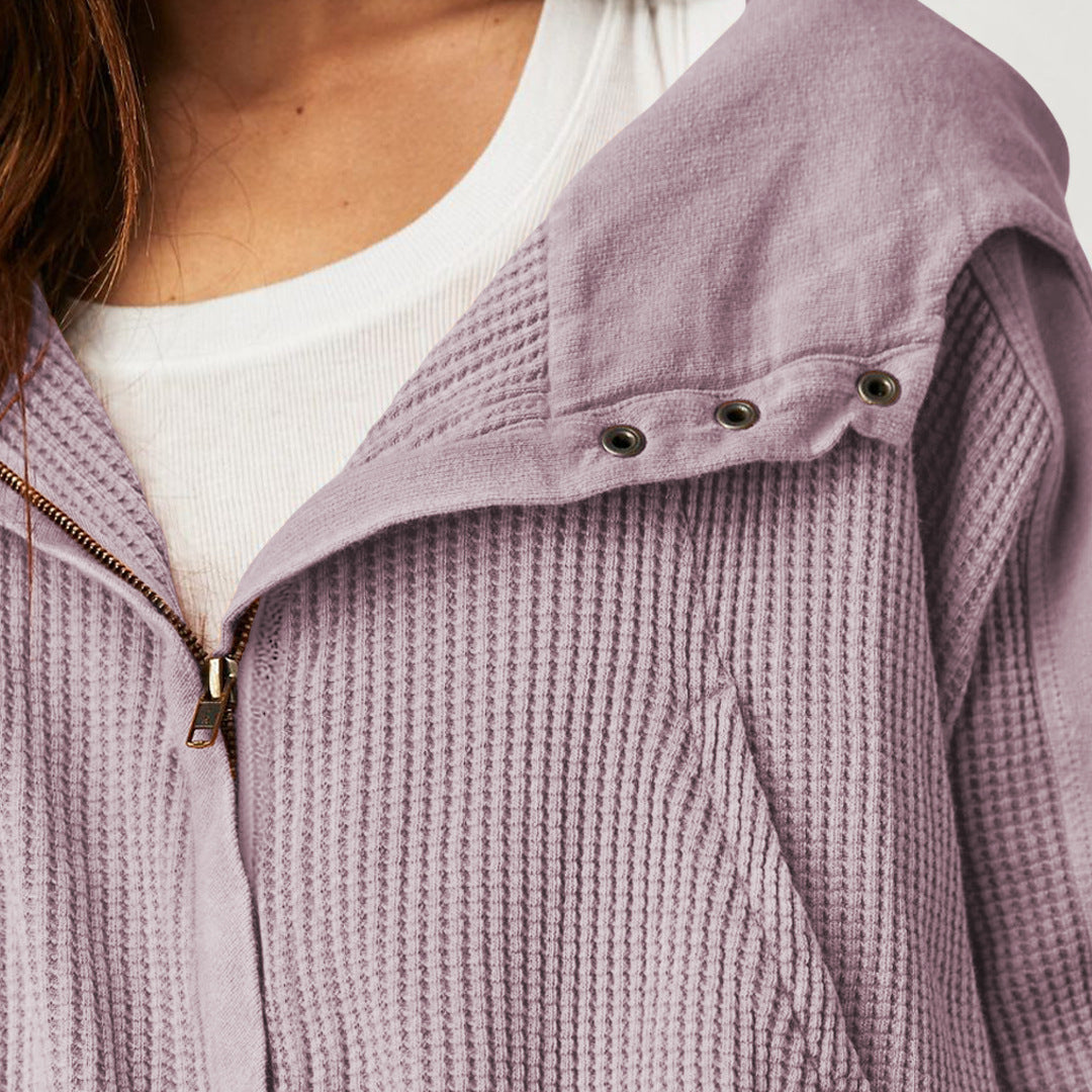Relaxed Knit Hoodie