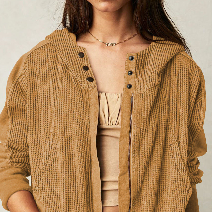 Relaxed Knit Hoodie