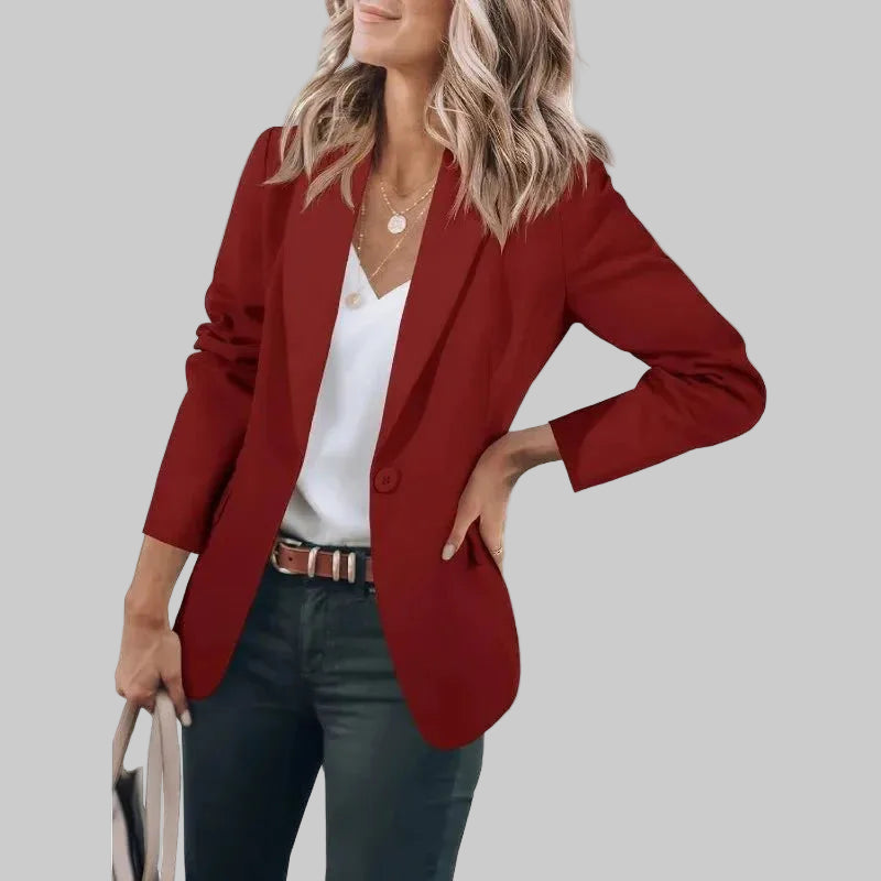 Lightweight Single Button Blazer