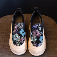 Sequin Platform Slip On Sneakers
