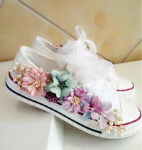 Embellished Platform Canvas Sneakers