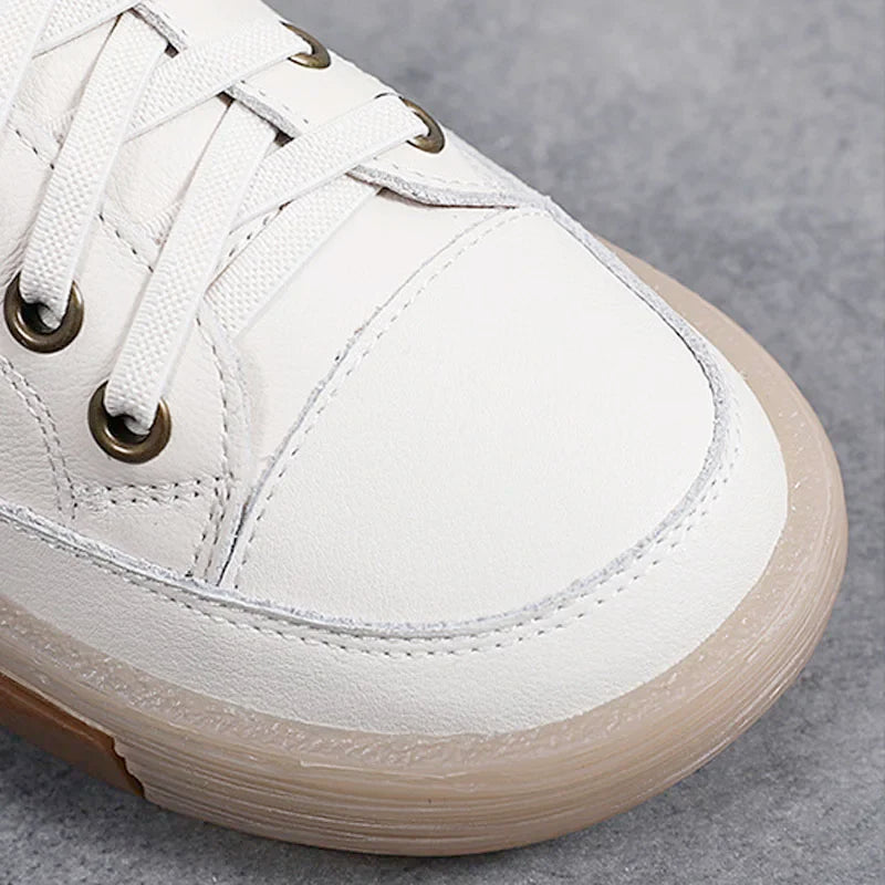 Genuine Leather Slip On Walking Shoes