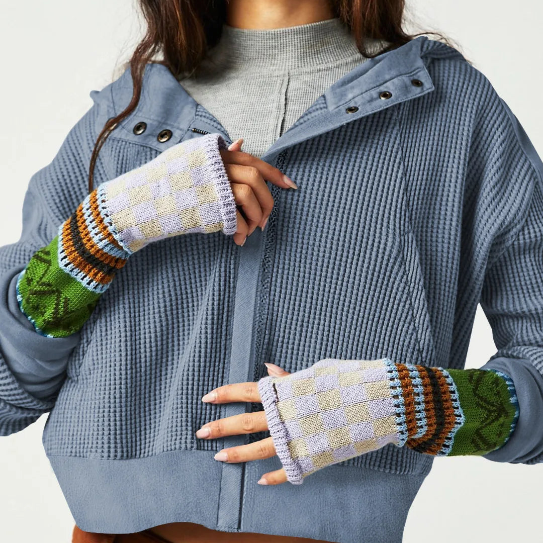 Relaxed Knit Hoodie