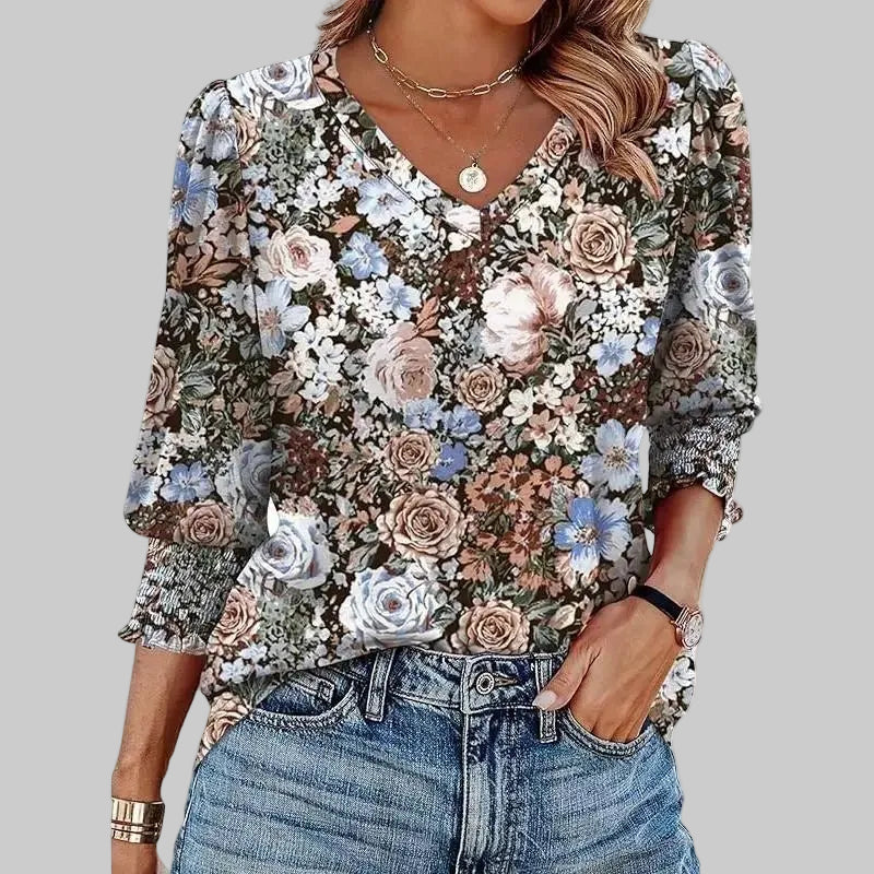 Puff Sleeve Smocked Cuff Top