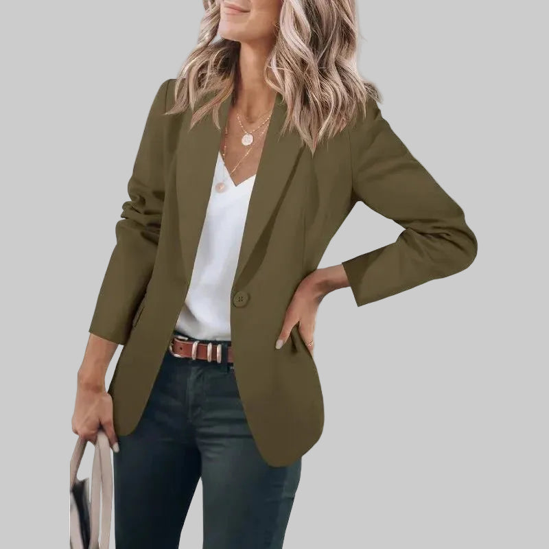 Lightweight Single Button Blazer