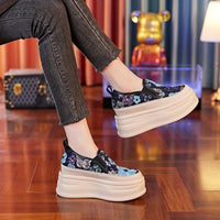 Sequin Platform Slip On Sneakers