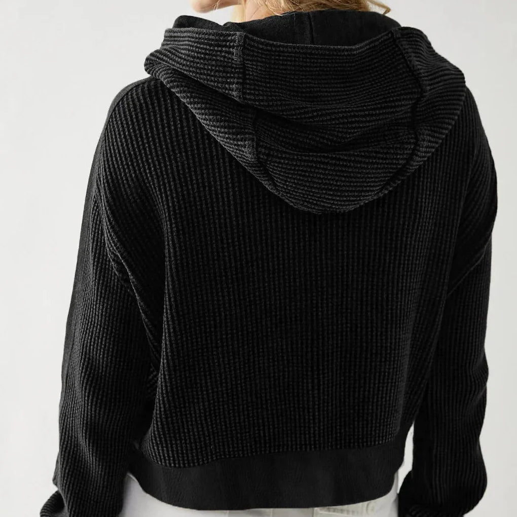 Relaxed Knit Hoodie