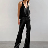 Deep Drape Satin Tank Effortless Elegance Top