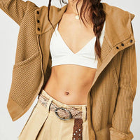 Relaxed Knit Hoodie