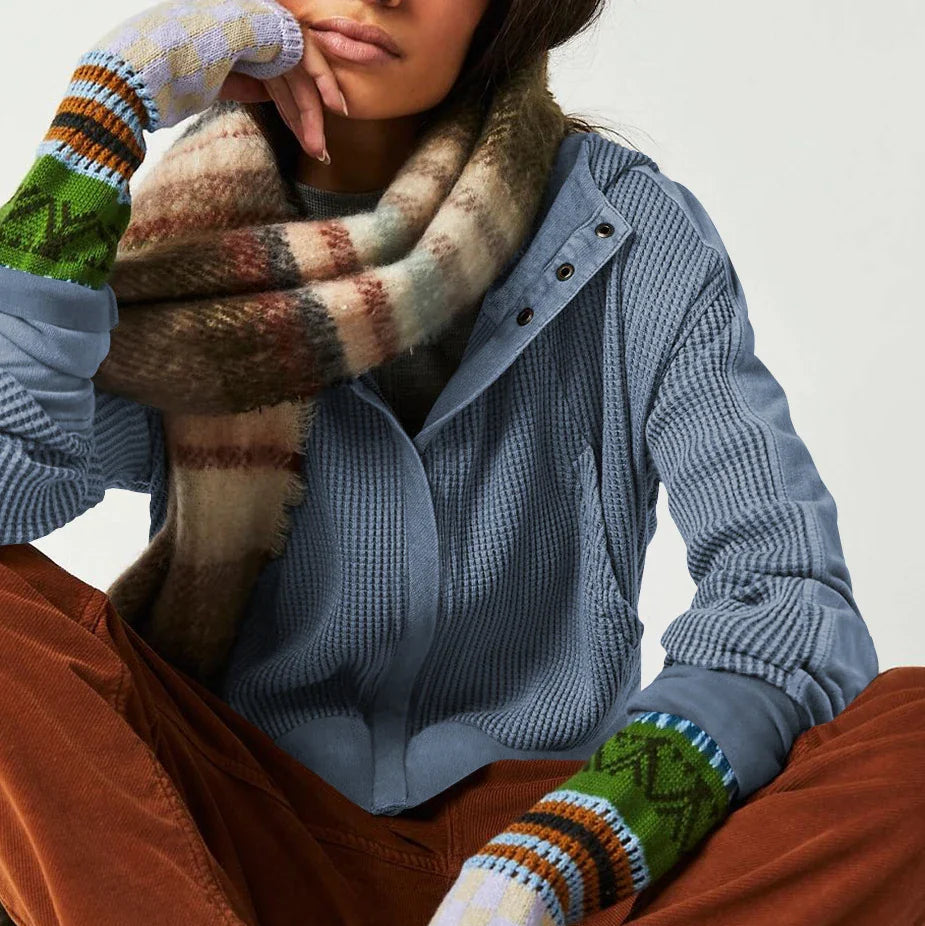 Relaxed Knit Hoodie