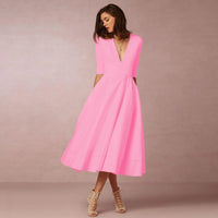 Elegant Midi Dress Womens