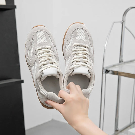 Retro Genuine Leather Training Sneakers