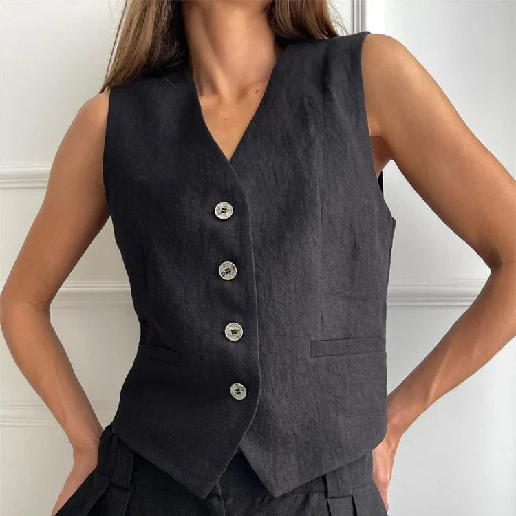 Chic Linen Trouser Set