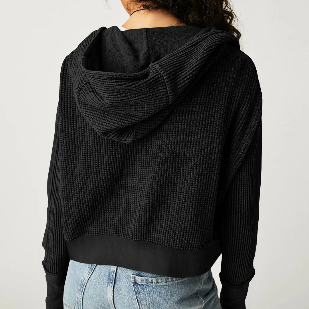 Relaxed Knit Hoodie