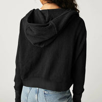 Relaxed Knit Hoodie