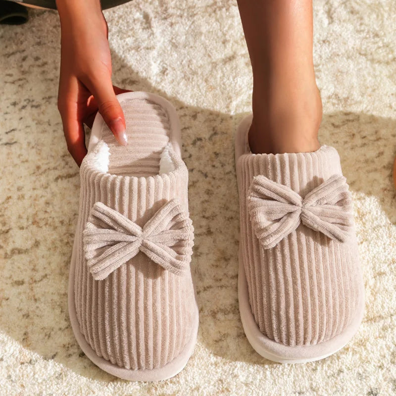 Bow Detail Indoor Slippers