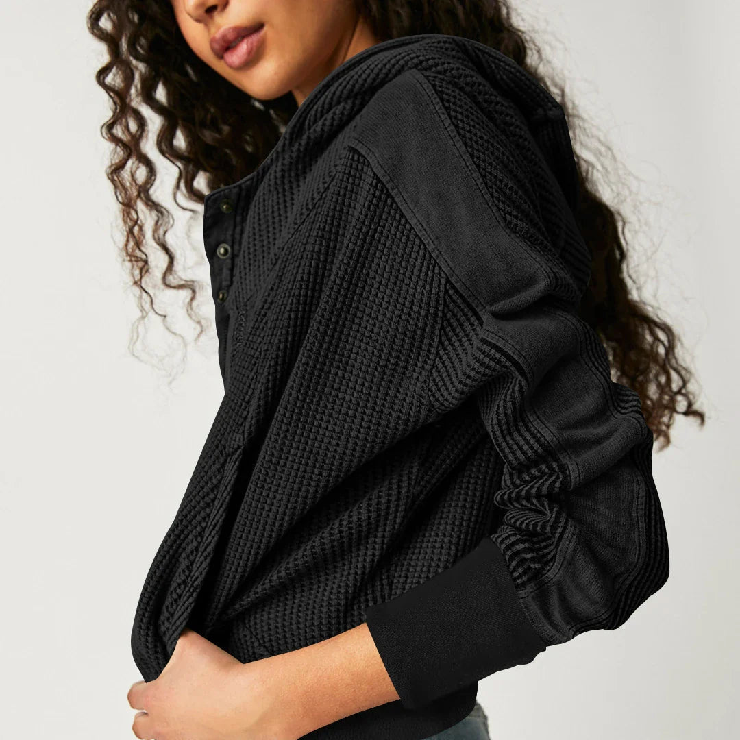 Relaxed Knit Hoodie