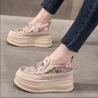 Sequin Platform Slip On Sneakers