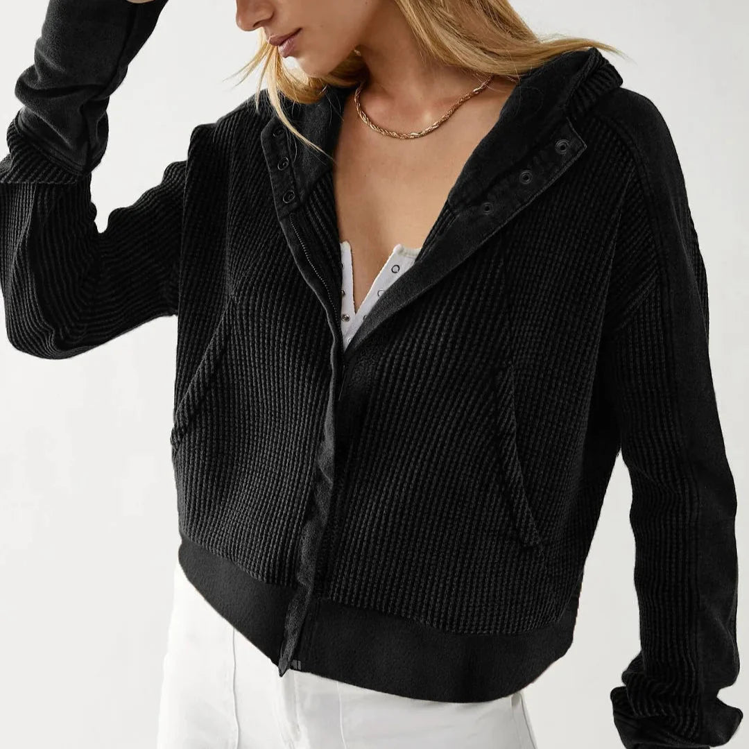Relaxed Knit Hoodie