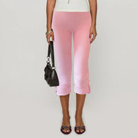Bow Detail Stretch Capri Pants