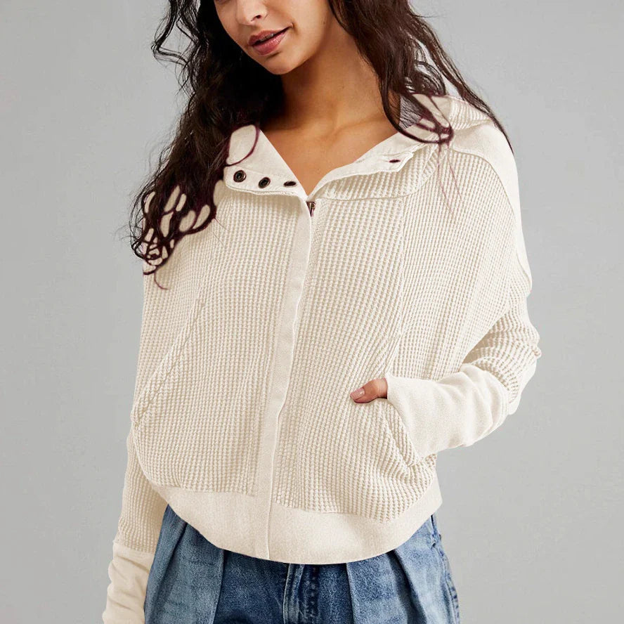 Relaxed Knit Hoodie