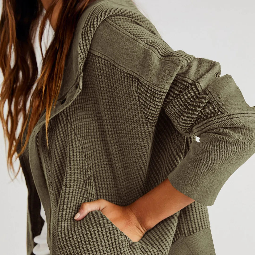 Relaxed Knit Hoodie