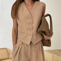 Chic Linen Trouser Set