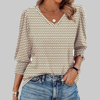 Puff Sleeve Smocked Cuff Top