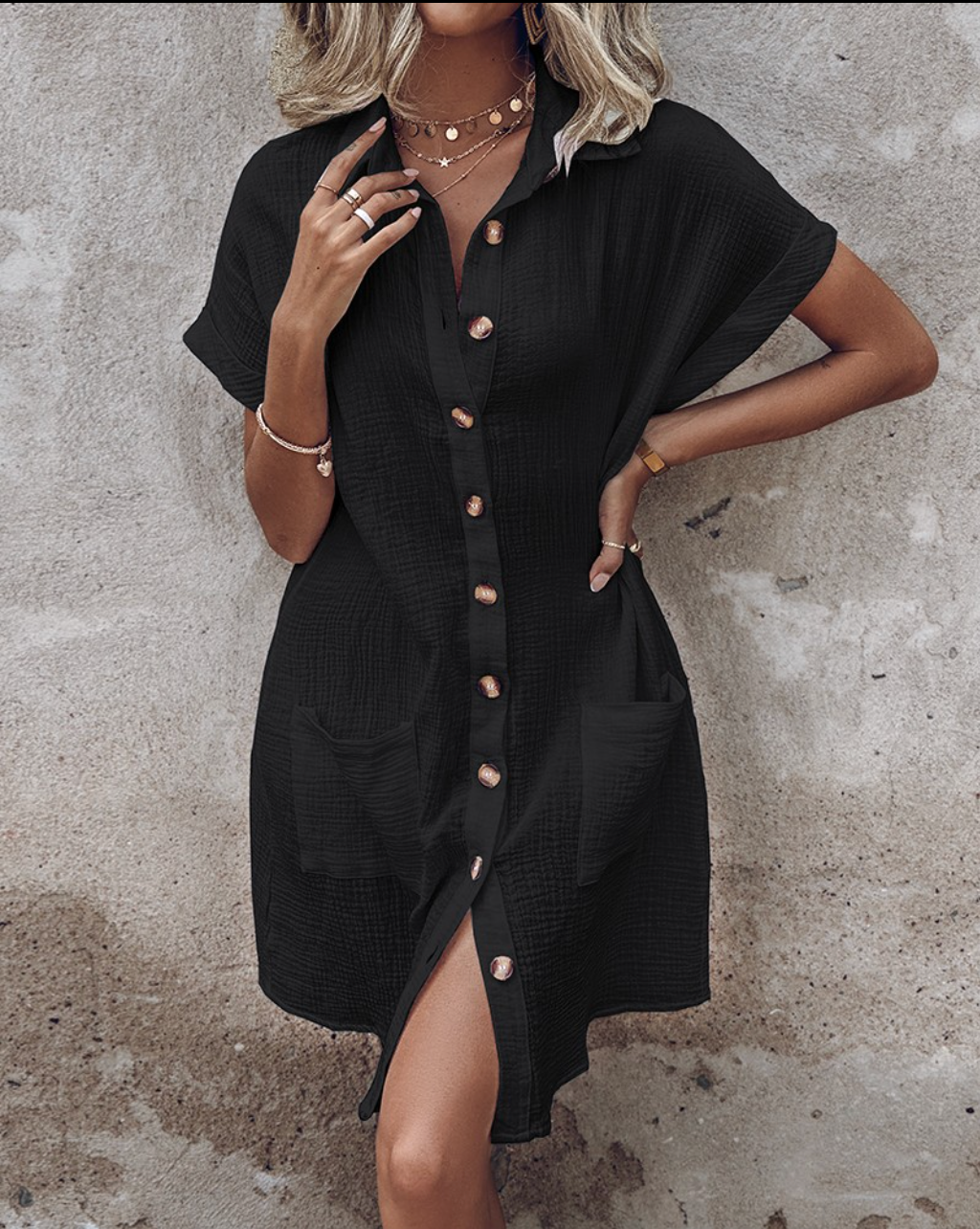 Breezy Linen Shirt Dress