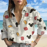 Women Alice In Wonderland Blouse Fantasy Graphic Casual Top