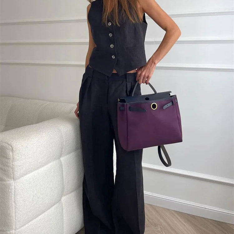 Chic Linen Trouser Set