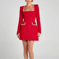 Elegant Tweed Mini Dress