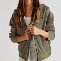 Relaxed Knit Hoodie