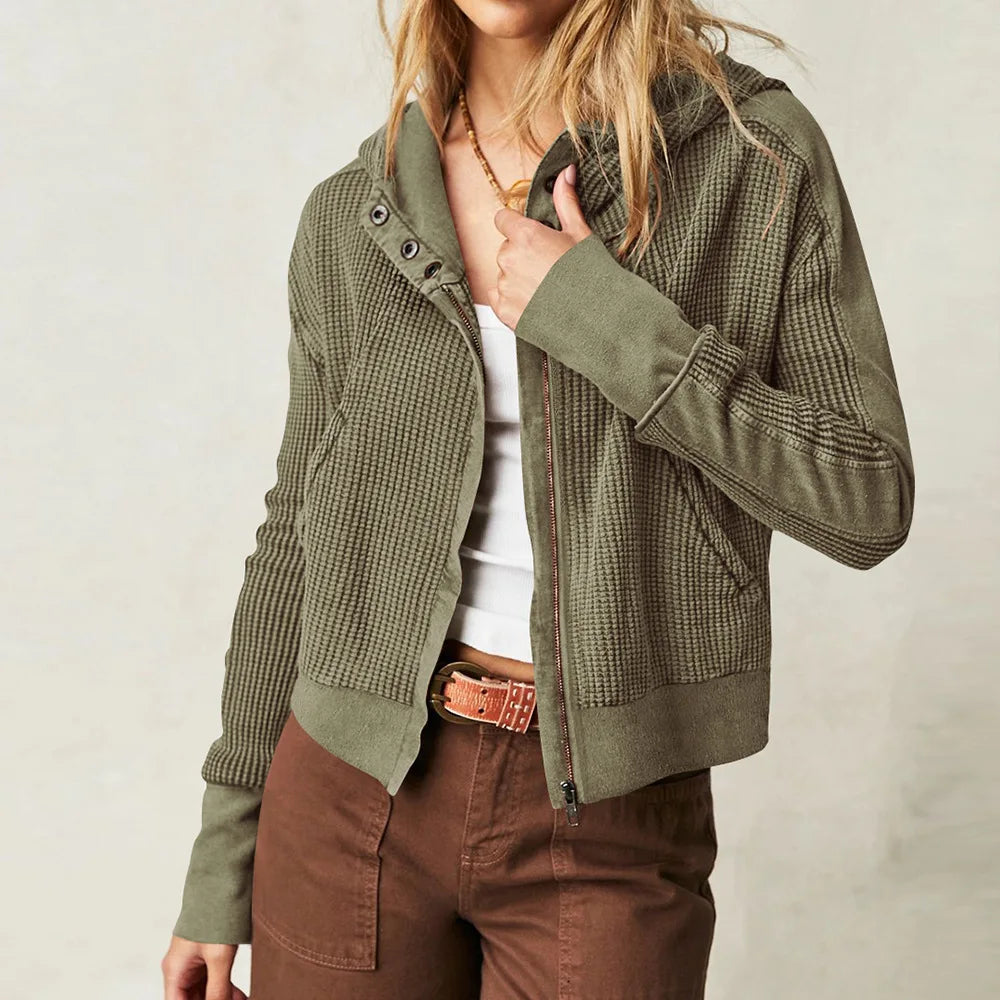 Relaxed Knit Hoodie