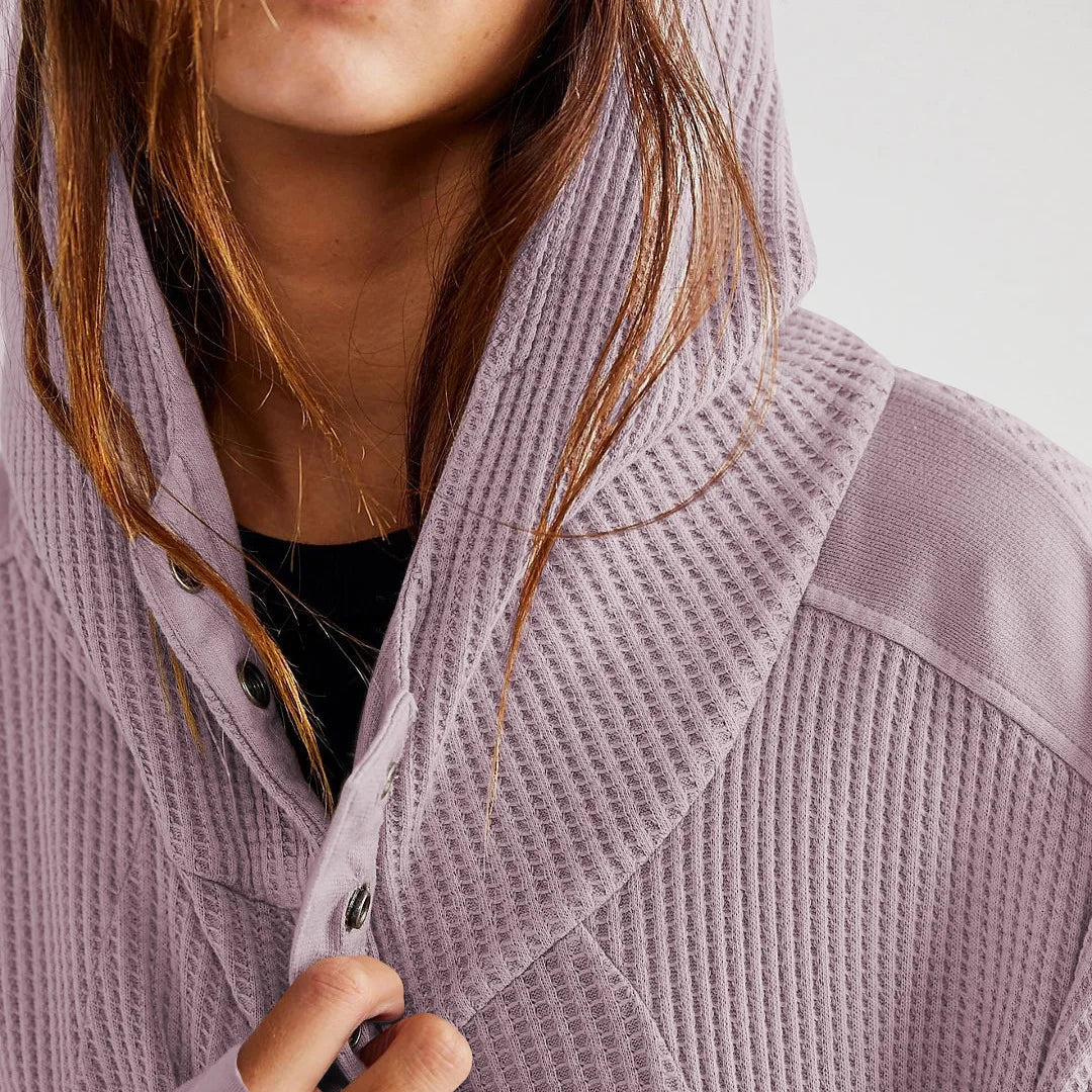 Relaxed Knit Hoodie