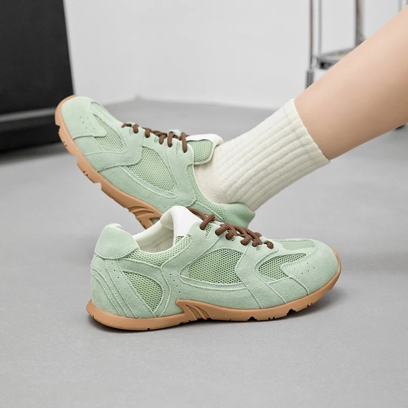 Retro Genuine Leather Training Sneakers
