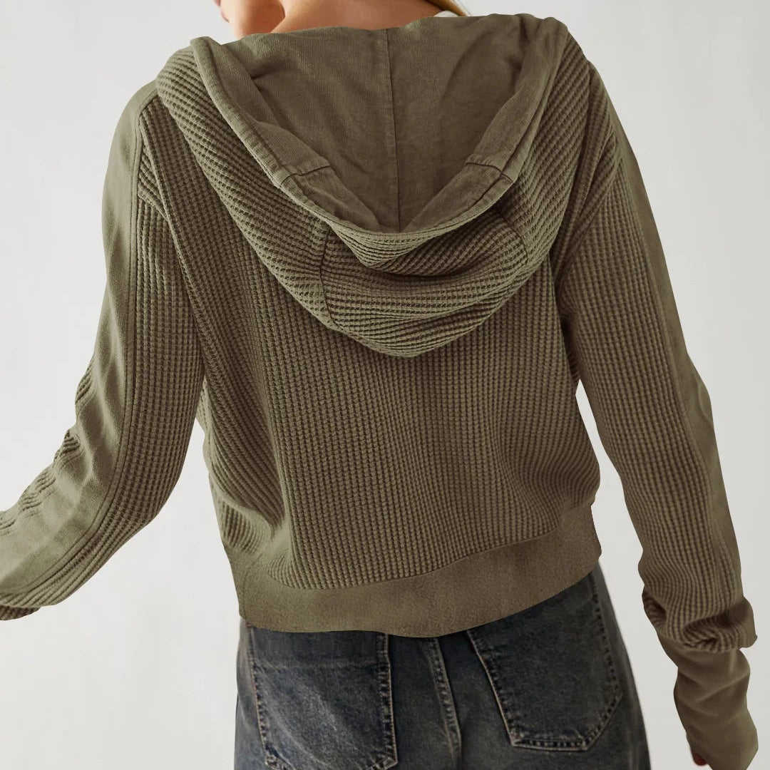 Relaxed Knit Hoodie