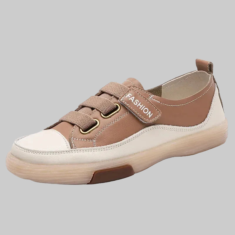 Genuine Leather Slip On Walking Shoes