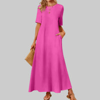 Short Sleeve Swing Maxi Dress