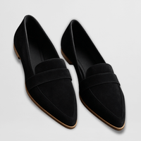 Soft Suede Penny Loafers for Women - Stylish Black Loafers with Orthopedic Comfort 2