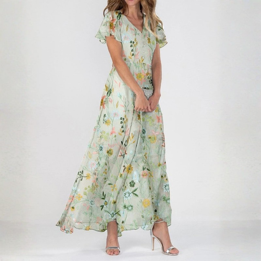 Fresh Floral Maxi Dress