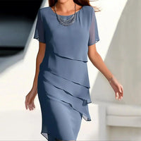Elegant Asymmetrical Midi Dress