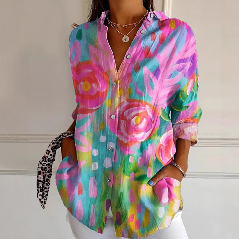 Contemporary Floral Blouse