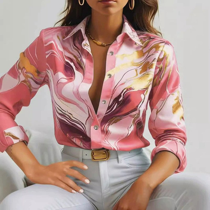 Elegant Marble Blouse