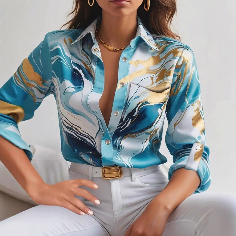 Elegant Marble Blouse