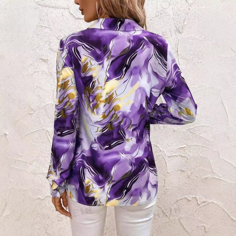 Elegant Marble Blouse