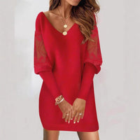Sleek Mesh Mini Dress