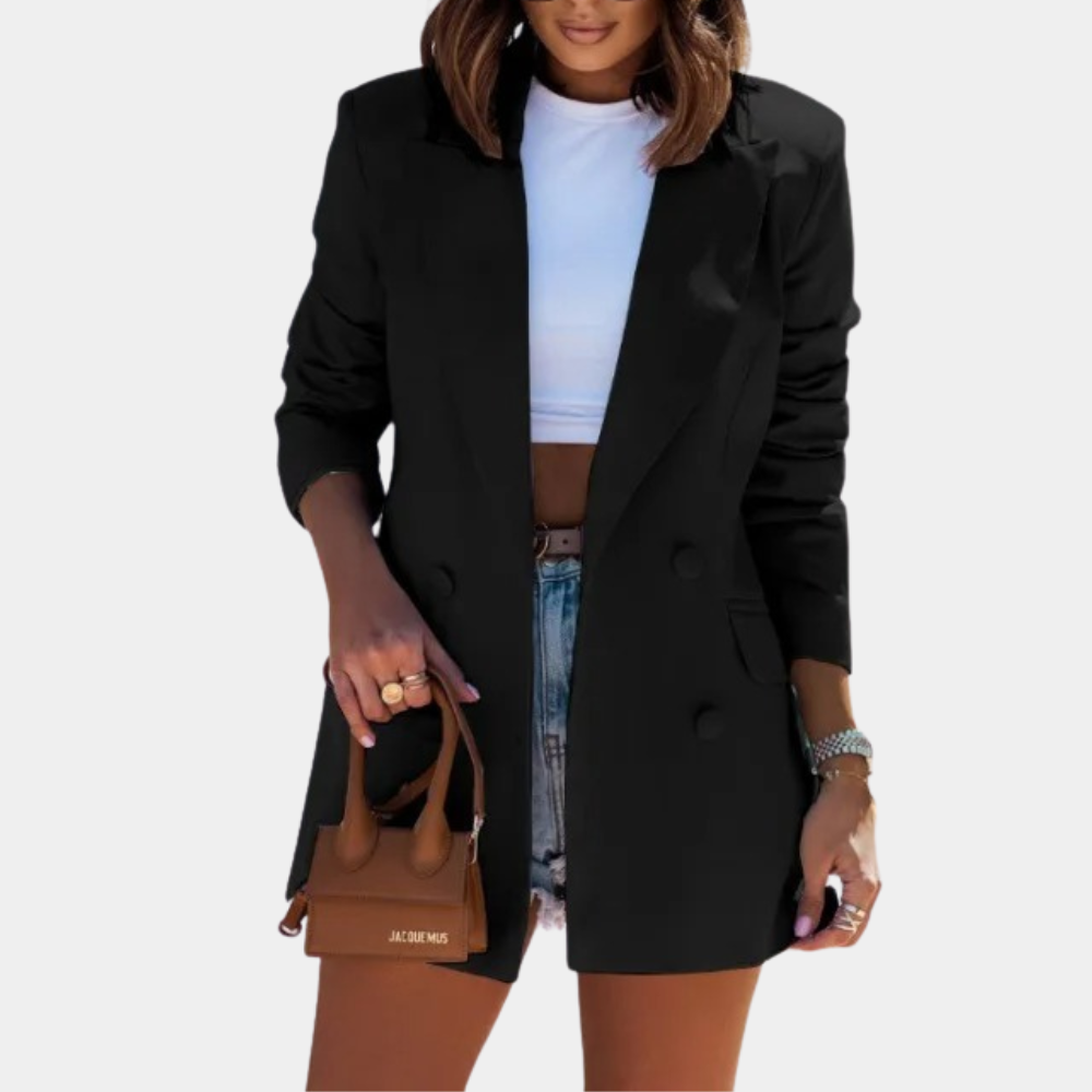 Polished Doublebreasted Blazer Womens