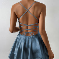 Refined V-Neck Dress with Soft Movement