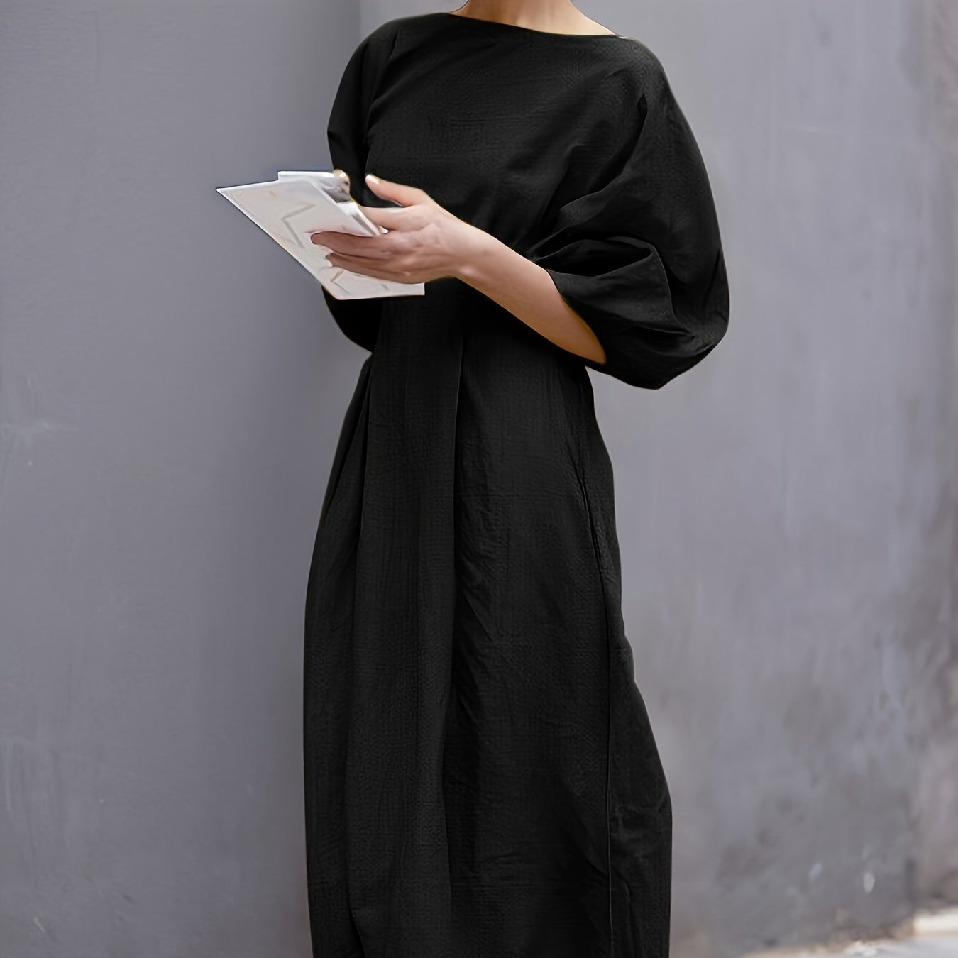 Elegant Linen Midi Dress